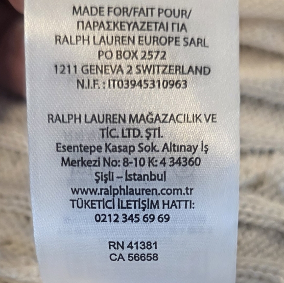 Ralph Lauren Cream Cable-Knit Zip Cardigan with Gold Logo Crest Women's Small - Picture 7 of 8